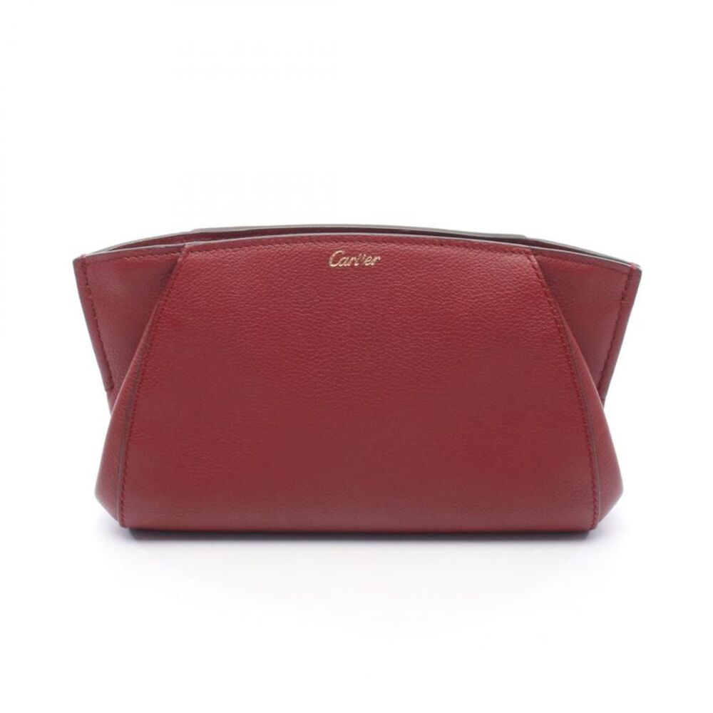 Cartier C de Cartier Leather Clutch Bag